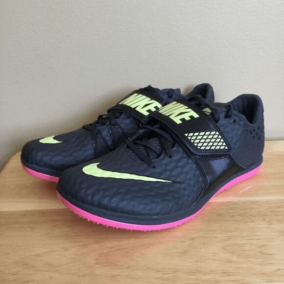 Nike High Jump Elite Track Field Jumping Spikes Black Pink 806561-003 Men's 9.5 - Picture 3 of 7